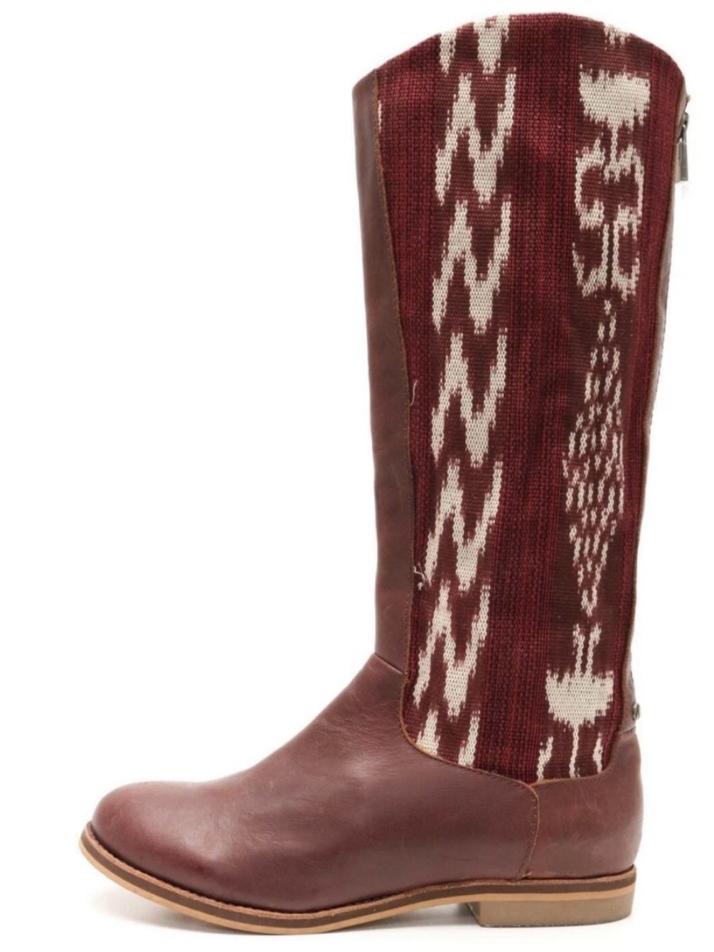 Reef Santa Maria Leather Aztec Print Zip-Up Boots